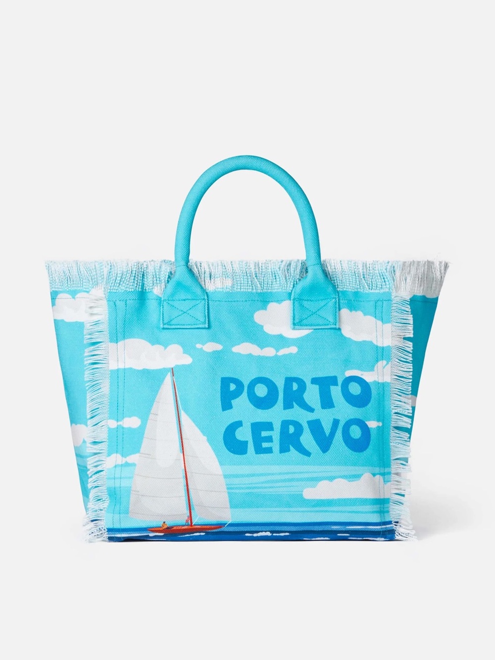 MC2 Saint Barth Porto Cervo Turquoise Canvas Tote
